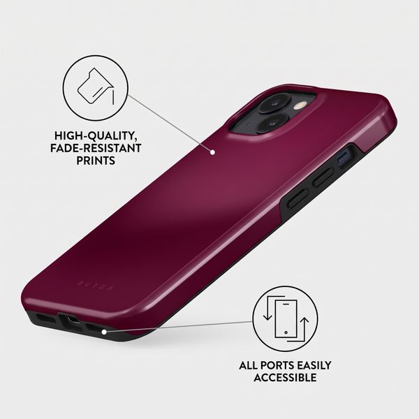 Burga Tough Case with MagSafe Apple iPhone 14 - Dark Cherry