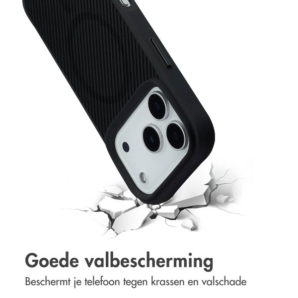 imoshion Rugged Hybrid Carbon Case met MagSafe Apple iPhone 17 Pro - Zwart