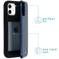 imoshion Backcover met pashouder iPhone 12 Mini - Donkerblauw