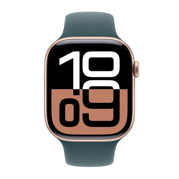 Apple Siliconen solobandje Apple Watch Series 1 - 11 / SE / Ultra (44/45/46/49 mm) - Maat 6 - Lake Green