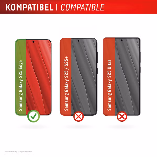 Displex Screenprotector Real Glass Full Cover Samsung Galaxy S25 Edge