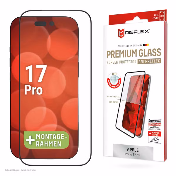 Displex Premium Glass Full Cover Anti-Reflex Screenprotector Apple iPhone 17 / 17 Pro