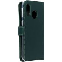 Selencia Echt Lederen Bookcase Samsung Galaxy A40 - Groen