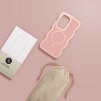 Selencia Wavy Backcover met MagSafe Samsung Galaxy S24 Ultra - Soft Pink