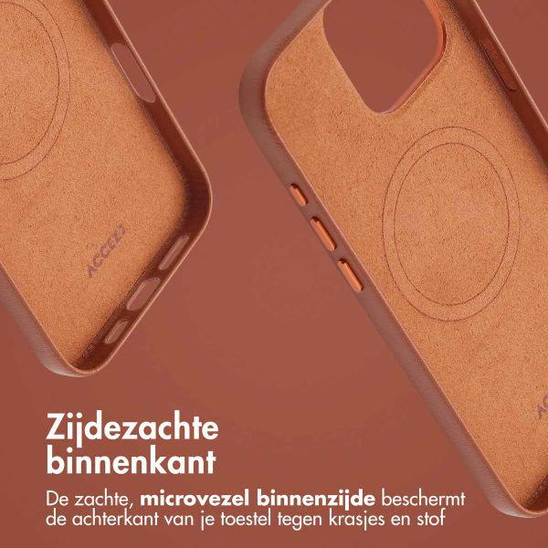 Accezz MagSafe Leather Backcover Apple iPhone 16 Pro Max - Sienna Brown