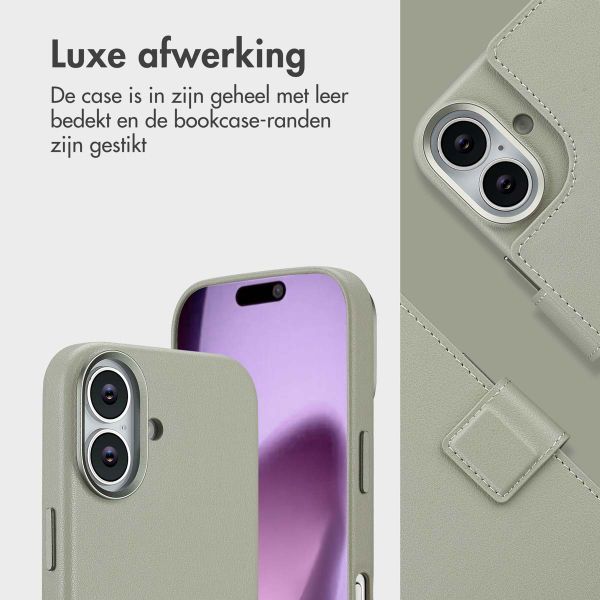 Accezz Leather Bookcase 2-in-1 met MagSafe Apple iPhone 17 - Light Grey