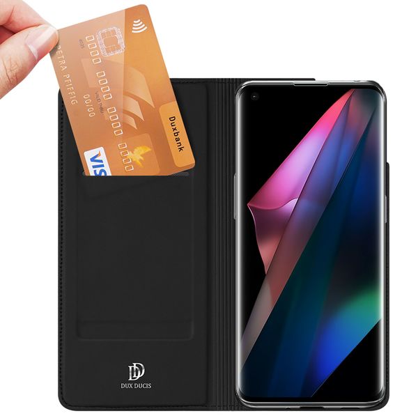 Dux Ducis Slim Softcase Bookcase Oppo Find X3 Pro 5G - Zwart