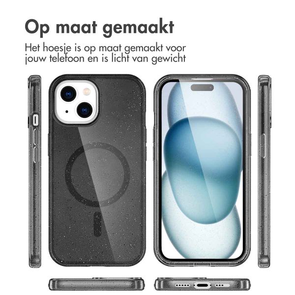 imoshion Sparkle Backcover met MagSafe Apple iPhone 15 - Glitter Zwart