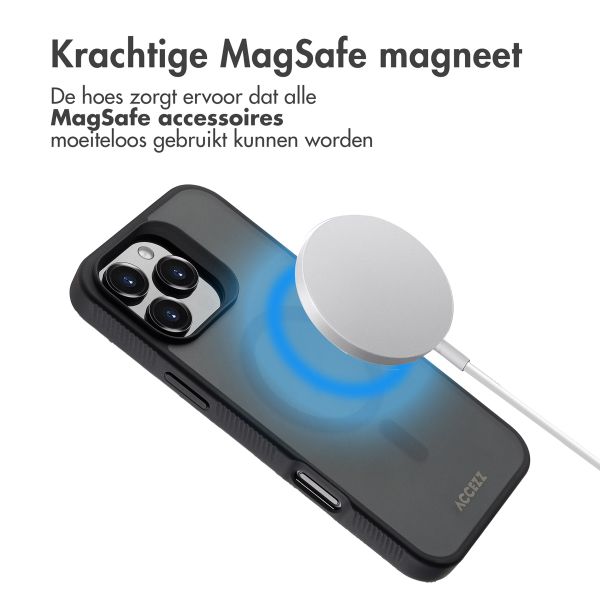 Accezz Rugged Frosted MagSafe Backcover Apple iPhone 16 Pro Max - Zwart