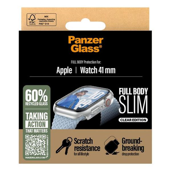 PanzerGlass Full Body Case Slim Apple Watch 7-9 / SE 2024 - 41 mm - Transparent