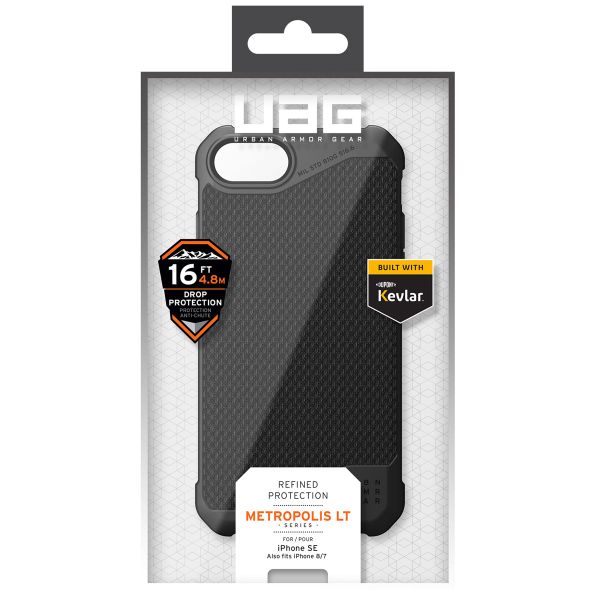 UAG Metropolis LT Backcover Apple iPhone SE (2022 / 2020) / 8 / 7 / 6(s) - Zwart