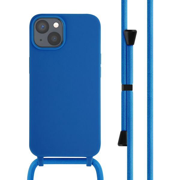 imoshion Siliconen hoesje met koord iPhone 14 - Blauw