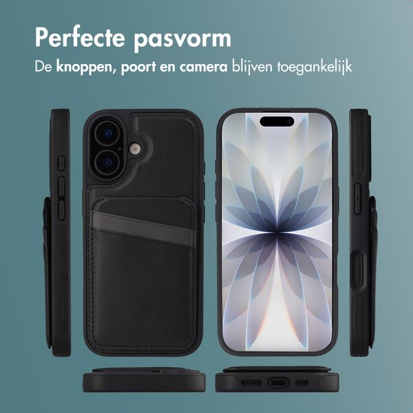 imoshion Backcover met kaarthouder en stand Apple iPhone 17 - Zwart