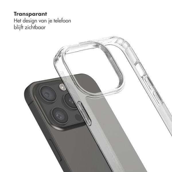 Selencia Transparent Case with Hooks + Lova Wrist Strap Tortoise Leopard Apple iPhone 15 Pro - Earth Tones