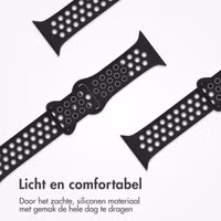 imoshion Sport⁺ bandje Apple Watch Series 1 t/m 9 / SE (38/40/41 mm) | Series 10 / 11 (42 mm) - Maat S/M - Black & Anthracite