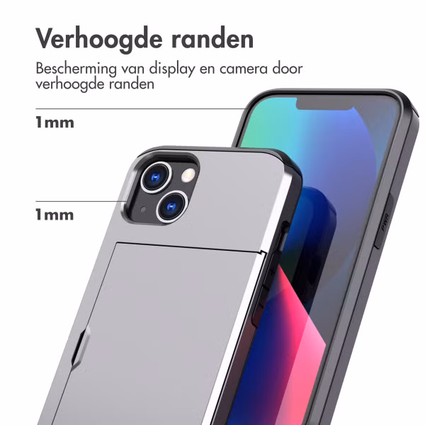 imoshion Backcover met pasjeshouder Apple iPhone 13 - Grijs