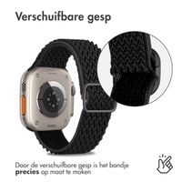 imoshion Elastisch nylon bandje Apple Watch Series 1-10 / SE / Ultra (2) - 42/44/45/46/49 mm - Zwart