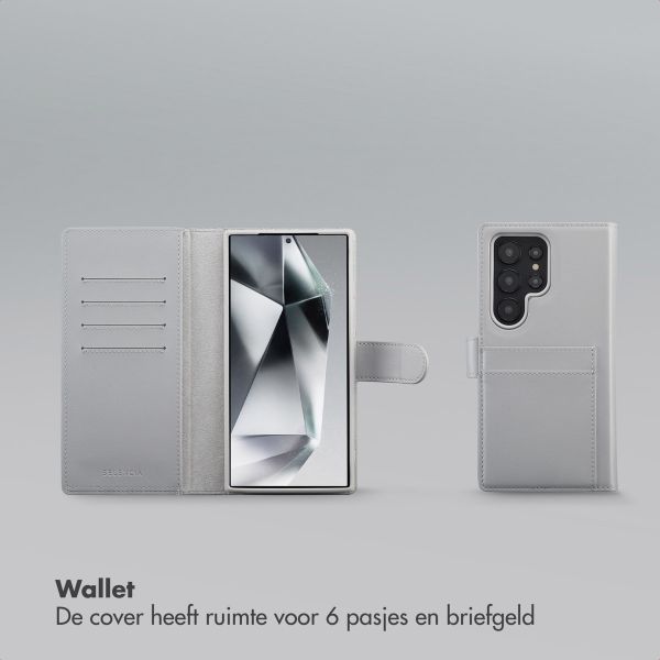 Selencia Olyn Uitneembare Bookcase met MagSafe Samsung Galaxy S24 Ultra - Grijs