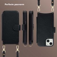 Selencia Riva Bookcase met MagSafe en Koord Apple iPhone 14 / 13 - Zwart