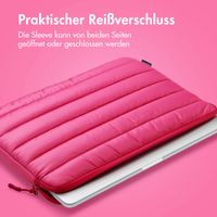 imoshion Puffer Laptop hoes 13-14 inch - Laptopsleeve - Hot Pink