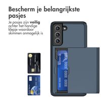 imoshion Backcover met pasjeshouder Samsung Galaxy S21 FE - Donkerblauw