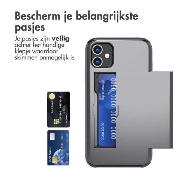 imoshion Backcover met pasjeshouder Apple iPhone 11 - Grijs