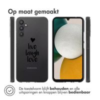 imoshion Design hoesje Samsung Galaxy A34 (5G) - Live Laugh Love - Zwart