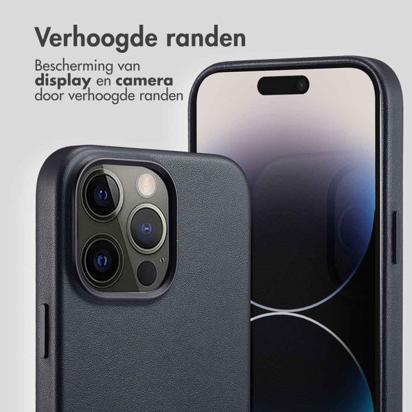 Accezz MagSafe Leather Backcover Apple iPhone 14 Pro Max - Onyx Black