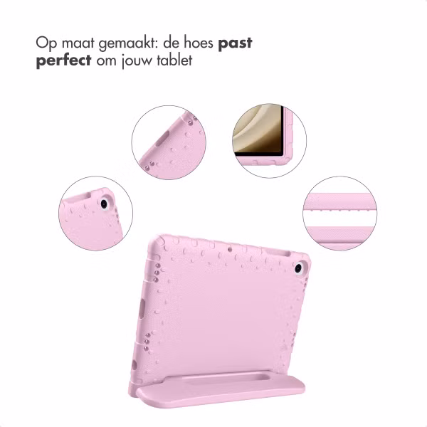 imoshion Kidspakket | Kidsproof backcover voor de Samsung Galaxy Tab A11 Plus / A9 Plus + Draadloze Kinderkoptelefoon Unicorn + Reistafel - Roze