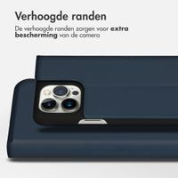 Accezz Premium Leather Slim Bookcase iPhone 14 Pro Max - Donkerblauw