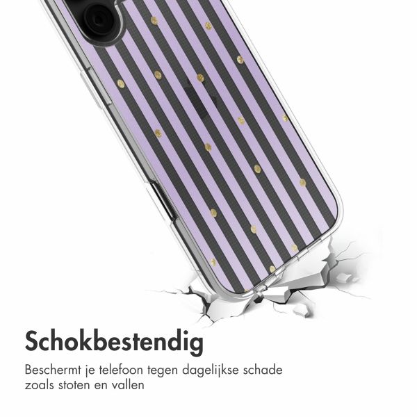 imoshion  Design hoesje iPhone 16 - Sparkle Lines Lavender