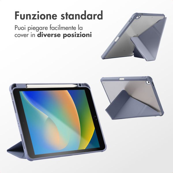 imoshion Origami Bookcase Apple iPad 9 (2021) 10.2 inch / iPad 8 (2020) 10.2 inch / iPad 7 (2019) 10.2 inch - Lavender