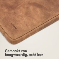 Accezz Leather Laptop hoes met rits 15-16 inch - Laptopsleeve - Cognac