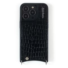 Dutchies Backcover met pashouder iPhone 15 - Telefoonkoord niet inbegrepen - Crocodile Chic