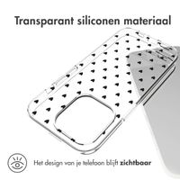 imoshion Design hoesje iPhone 14 Pro - Hartjes - Zwart