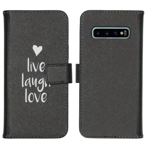 imoshion Design Softcase Bookcase Galaxy S10 - Live Laugh Love