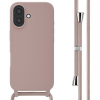 imoshion Silicone Case with Strap Apple iPhone 16 - Sand Pink
