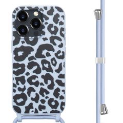 imoshion Siliconen design hoesje met koord Apple iPhone 16 Pro - Animal Lila