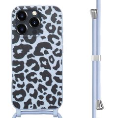 imoshion Siliconen design hoesje met koord iPhone 16 Pro - Animal Lila