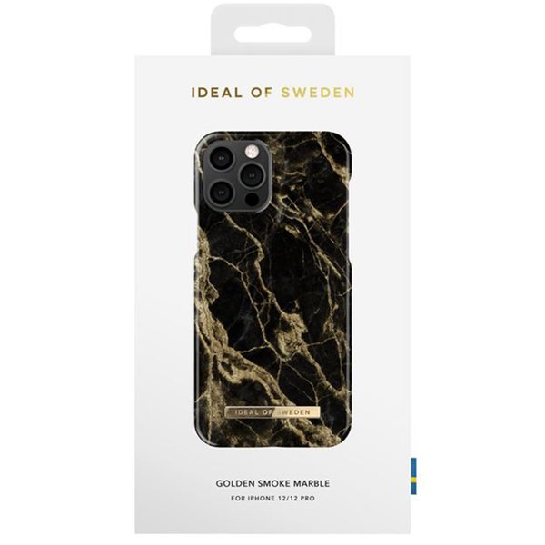 iDeal of Sweden Fashion Backcover iPhone 12 (Pro) - Golden Smoke Marble