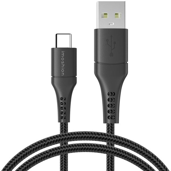 imoshion Wall Charger met USB-C naar USB kabel - Oplader - Gevlochten textiel - 20 Watt - 1,5 meter - Zwart