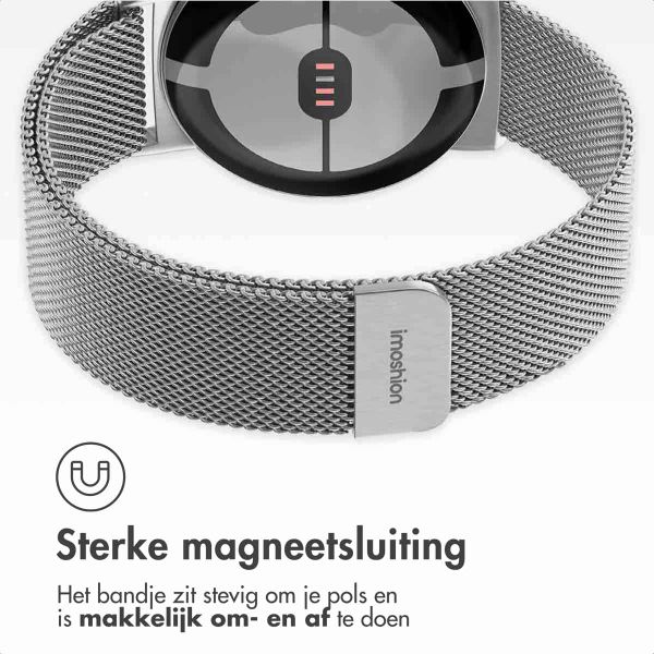 imoshion Milanees magnetisch bandje Google Pixel Watch 3 / 4 (45 mm) - Zilver