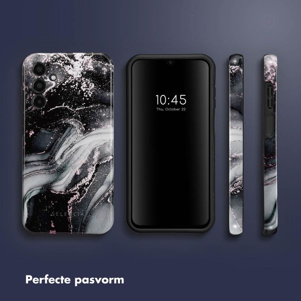 Selencia Vivid Backcover Samsung Galaxy A15 (5G/4G) - Chic Marble Black