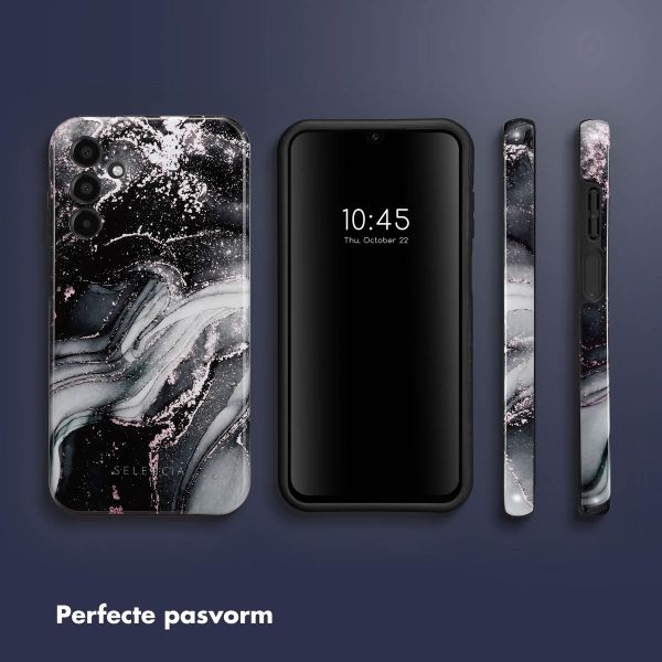 Selencia Vivid Tough Backcover Samsung Galaxy A15 (5G/4G) - Chic Marble Black