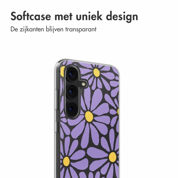 imoshion  Design hoesje Samsung Galaxy S24 - Tropical Violet Flowers Connect