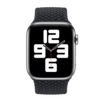 Apple Gevlochten solobandje Apple Watch | 38/40/41/42 mm - Maat 2 - Charcoal
