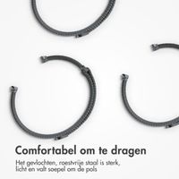 imoshion Milanees magnetisch bandje Apple Watch Series 1 - 11 / SE / Ultra (44/45/46/49 mm) - Maat M - Space Grey