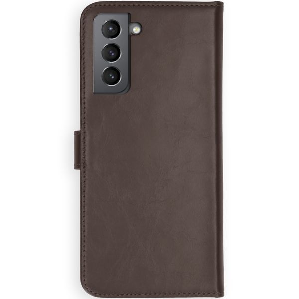 Selencia Echt Leren Bookcase Samsung Galaxy S21 Plus - Bruin