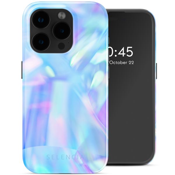 Selencia Vivid Tough Backcover met MagSafe Apple iPhone 15 Pro - Holographic Blue Dream