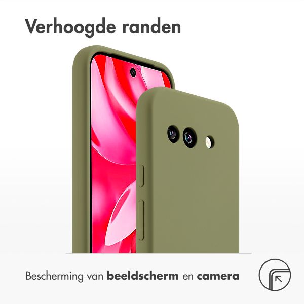 Accezz Liquid Silicone Backcover Google Pixel 9A - Groen